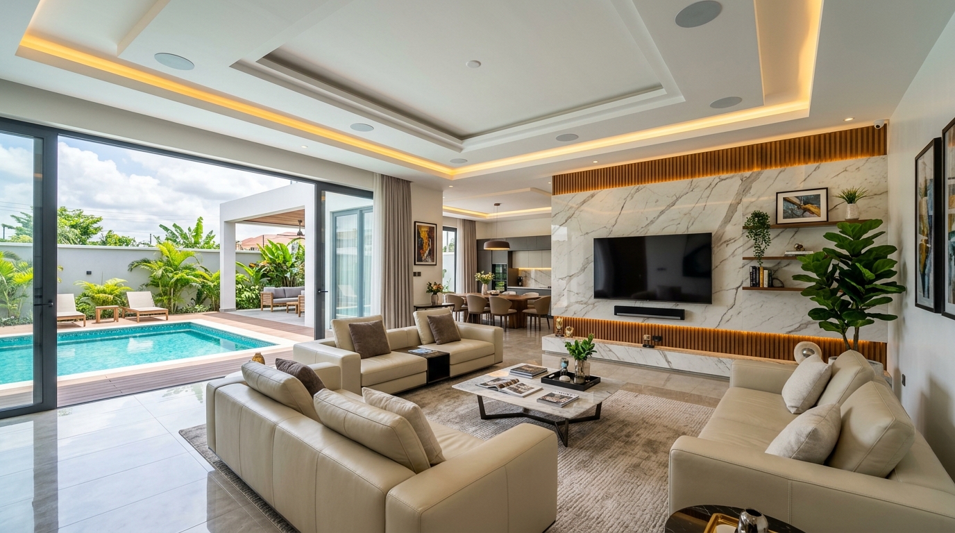 VGC Living Room with Pool View